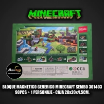 BLOQUE MAGNETICO GENERICO MINECRAFT SEMBO 301403 (90PCS + 1 PERSONAJE) (CAJA 28x20x4,5CM) (L1226)