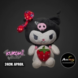PELUCHE KUROMI CON FRUTILLA #1 (24CM APROX) (P2017)