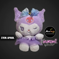 PELUCHE KUROMI SANRIO VIOLETA CON TUTU #2 (27CM APROX) (P2020)