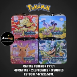 CARTAS POKEMON ESTUCHE #18 PK101 (40 CARTAS + 2 ESPECIALES + 3 SOBRES) (ESTUCHE 14x12x5,5CM) (A0709)