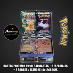 CARTAS POKEMON ESTUCHE #18 PK101 (40 CARTAS + 2 ESPECIALES + 3 SOBRES) (ESTUCHE 14x12x5,5CM) (A0709)