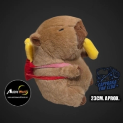 PELUCHE CARPINCHO-CAPIBARA MOCHILA PAPA FRITA Y JALA PAPA (23CM APROX) (P2039)