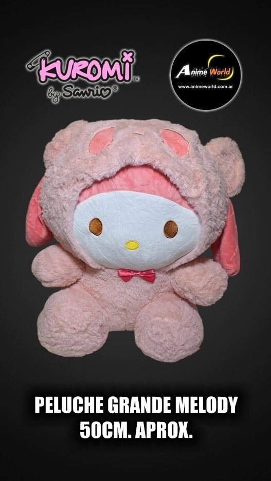 PELUCHE KUROMI SANRIO GRANDE MELODY #1 (50CM APROX) (P2060)