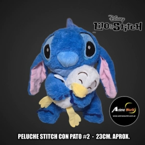 PELUCHE STITCH - CON PATO STITCH #2 (23CM APROX) (P2073)