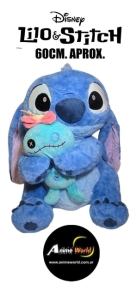 PELUCHE STITCH - CON SCRUMP STITCH #1 (60CM APROX) (P2082)