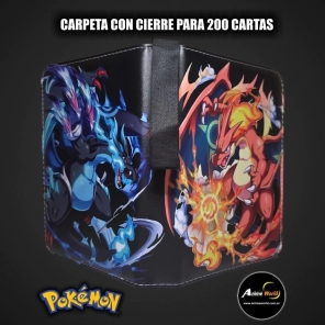 ALBUM PARA CARTAS POKEMON CARPETA CON CIERRE #7 KP001 (PARA 200 CARTAS) (A0720)