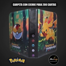 ALBUM PARA CARTAS POKEMON CARPETA CON CIERRE #8 KP001 (PARA 200 CARTAS) (A0721)