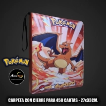 ALBUM PARA CARTAS POKEMON CARPETA CON CIERRE #1 KP002 (PARA 450 CARTAS) (27x33CM) (A0723)