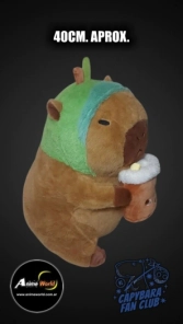 PELUCHE CARPINCHO-CAPIBARA DISFRAZ PALTA CON NUEZ GRANDE (40CM APROX) SW13031-22 (P2089)