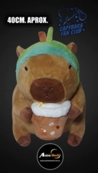 PELUCHE CARPINCHO-CAPIBARA DISFRAZ PALTA CON NUEZ GRANDE (40CM APROX) SW13031-22 (P2089)