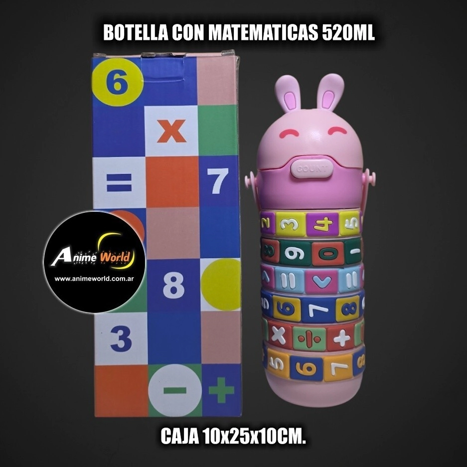 BOTELLA CON MATEMATICAS WF13 520ML (CAJA 10x25x10CM) (A0735)