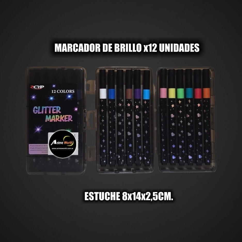MARCADOR DE BRILLO x12 UNIDADES 2225 (ESTUCHE 8x14x2,5CM) (A0736)