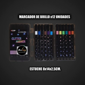 MARCADOR DE BRILLO x12 UNIDADES 2225 (ESTUCHE 8x14x2,5CM) (A0736)