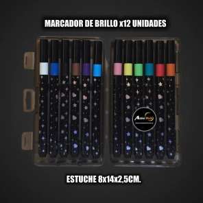 MARCADOR DE BRILLO x12 UNIDADES 2225 (ESTUCHE 8x14x2,5CM) (A0736)