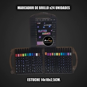 MARCADOR DE BRILLO x24 UNIDADES 2226 (ESTUCHE 14x18x2,5CM) (A0737)
