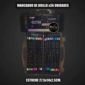MARCADOR DE BRILLO x36 UNIDADES 2227 (ESTUCHE 27,5x14x2,5CM) (A0738)