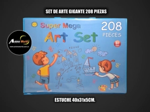 SET DE ARTE GIGANTE 208 PIEZAS 511508 (ESTUCHE 40x31x5CM) (A0741)