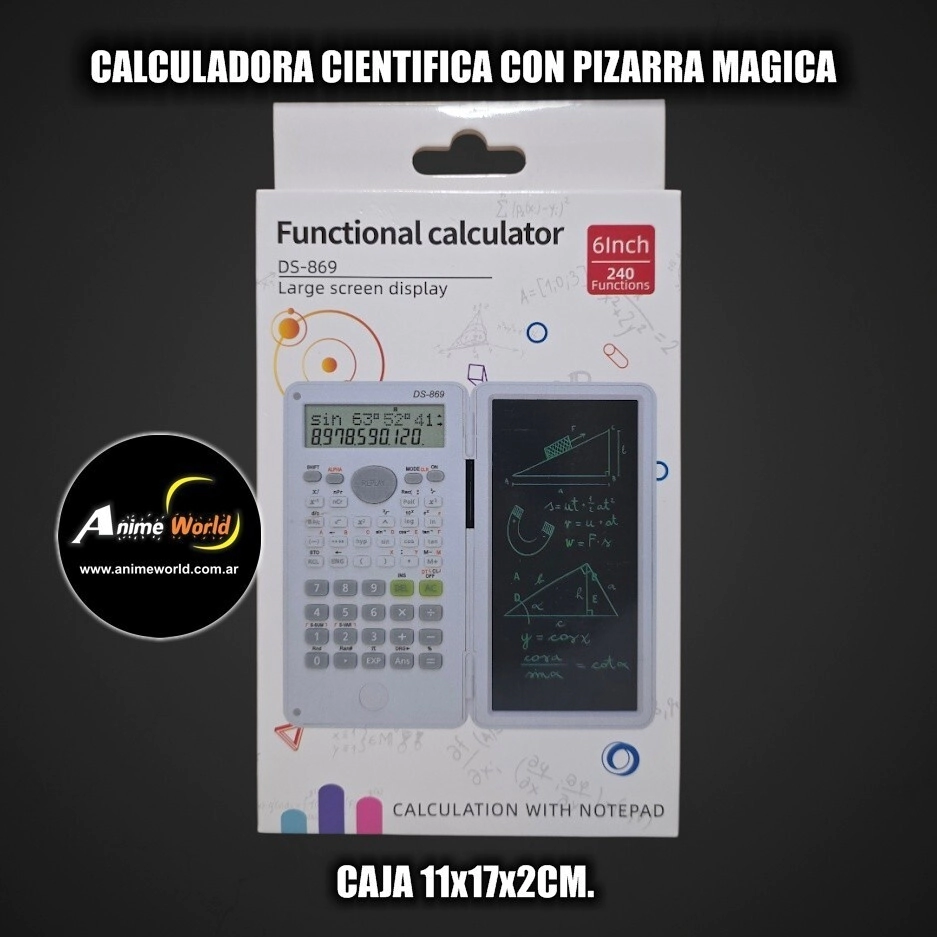CALCULADORA CIENTIFICA CON PIZARRA MAGICA 2209-317 DS-869 (CAJA 11x17x2CM) (A0742)