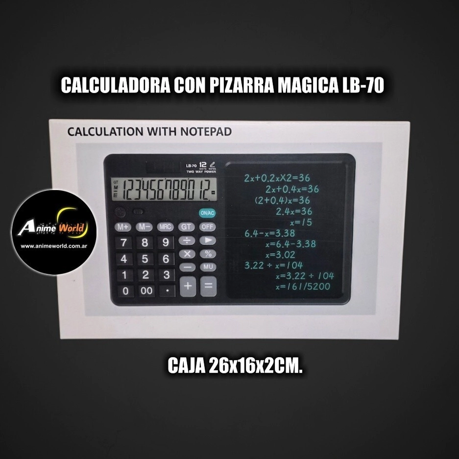 CALCULADORA CON PIZARRA MAGICA 2213-317 LB-70 (CAJA 26x16x2CM) (A0744)