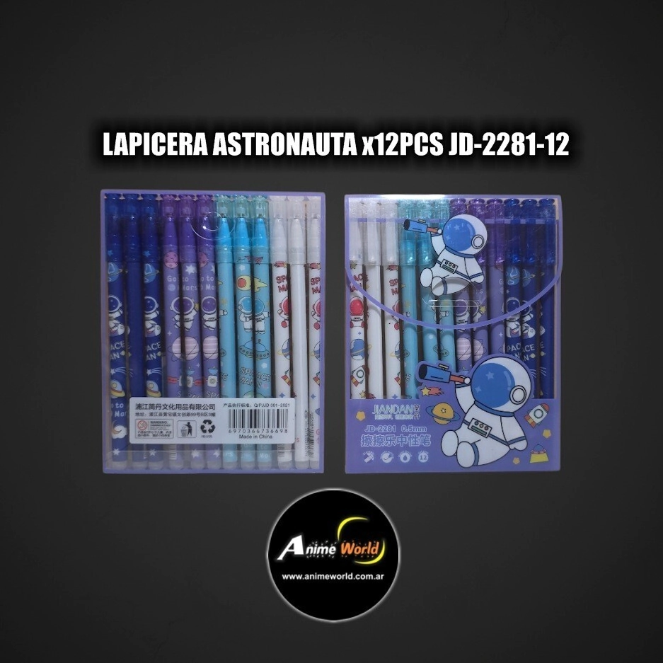 LAPICERA ASTRONAUTA x12PCS JD-2281-12 (A0746)