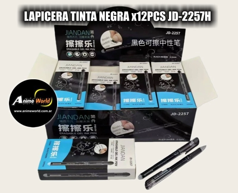 LAPICERA TINTA NEGRA x12PCS JD-2257H (A0747)