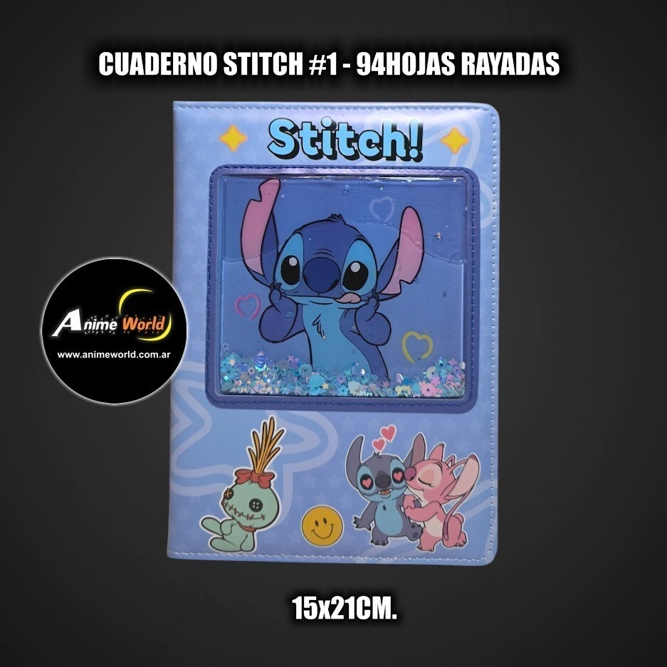 CUADERNO STITCH #1 94HOJAS RAYADAS 15x21 KC1381 (A0750)