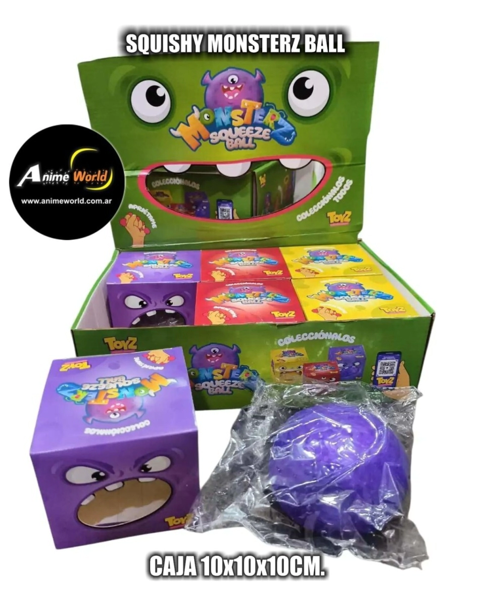 SQUISHY MONSTERZ BALL (CAJA 10x10x10CM) A200868 (A0752)