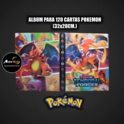 ALBUM PARA CARTAS POKEMON #25 x120 CARTAS (32x20CM) HOLOGRAFICO (A0757)