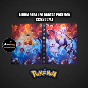 ALBUM PARA CARTAS POKEMON #26 x120 CARTAS (32x20CM) HOLOGRAFICO (A0758)