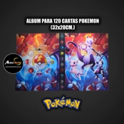 ALBUM PARA CARTAS POKEMON #26 x120 CARTAS (32x20CM) HOLOGRAFICO (A0758)