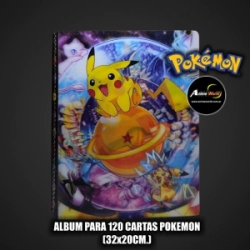 ALBUM PARA CARTAS POKEMON #27 x120 CARTAS (32x20CM) HOLOGRAFICO (A0759)