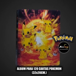 ALBUM PARA CARTAS POKEMON #28 x120 CARTAS (32x20CM) HOLOGRAFICO (A0760)