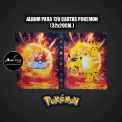ALBUM PARA CARTAS POKEMON #28 x120 CARTAS (32x20CM) HOLOGRAFICO (A0760)