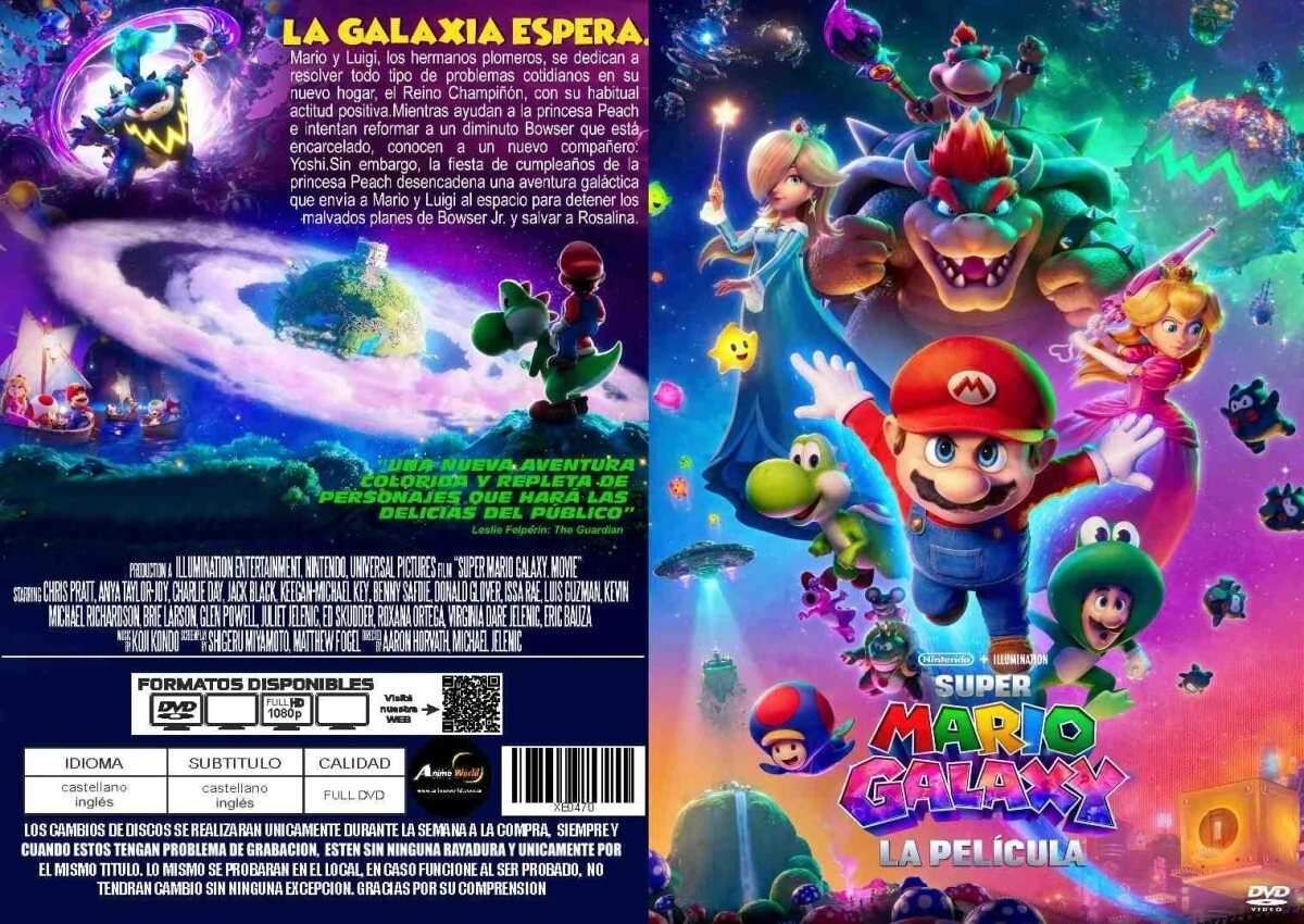 CINE + EN SOBRE SUPER MARIO GALAXY - LA PELICULA (XE0470)