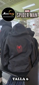 BUZO CON CAPUCHA SPIDERMAN ARA�A 3D #1 IMPORTADO (TALLA 6) (R1212)