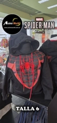 BUZO CON CAPUCHA SPIDERMAN TELARA�A 3D #1 IMPORTADO (TALLA 6) (R1218)