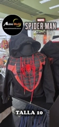 BUZO CON CAPUCHA SPIDERMAN TELARA�A 3D #1 IMPORTADO (TALLA 10) (R1220)
