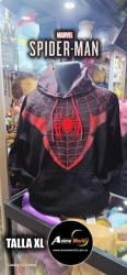 BUZO CANGURO CON CAPUCHA SPIDERMAN TELARA�A 3D #1 IMPORTADO (TALLA XL) (R1224)