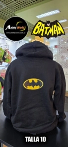 BUZO CON CAPUCHA BATMAN 3D #1 IMPORTADO (TALLA 10) (R1230)