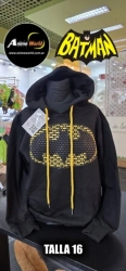 BUZO CON CAPUCHA BATMAN 3D #1 IMPORTADO (TALLA 16) (R1231)