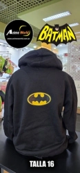 BUZO CON CAPUCHA BATMAN 3D #1 IMPORTADO (TALLA 16) (R1231)