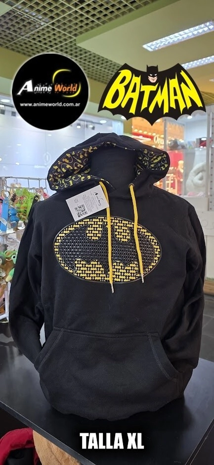 BUZO CANGURO CON CAPUCHA BATMAN 3D #1 IMPORTADO (TALLA XL) (R1233)