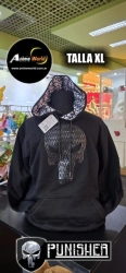 BUZO CANGURO CON CAPUCHA PUNISHER 3D #1 IMPORTADO (TALLA XL) (R1237)