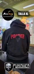 BUZO CANGURO CON CAPUCHA PUNISHER 3D #1 IMPORTADO (TALLA XL) (R1237)