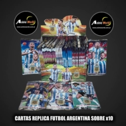 CARTAS REPLICA FUTBOL ARGENTINA SOBRE x10 (A0771)