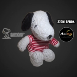 PELUCHE SNOOPY CON REMERA RAYADA ROJA (37CM APROX) (P2102)