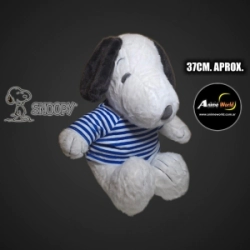 PELUCHE SNOOPY CON REMERA RAYADA AZUL (37CM APROX) (P2103)