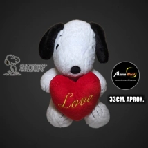 PELUCHE SNOOPY CON CORAZON (33CM APROX) (P2106)