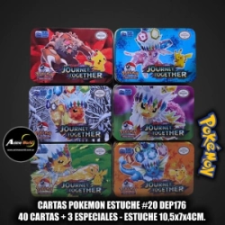 CARTAS POKEMON ESTUCHE #20 DEP176 (40 CARTAS+3 ESPECIALES) (ESTUCHE 10,5x7x4CM) (A0770)