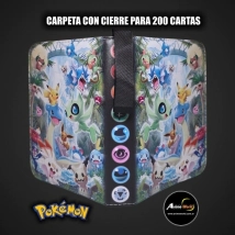ALBUM PARA CARTAS POKEMON CARPETA CON CIERRE #11 KP001 (PARA 200 CARTAS) (A0774)